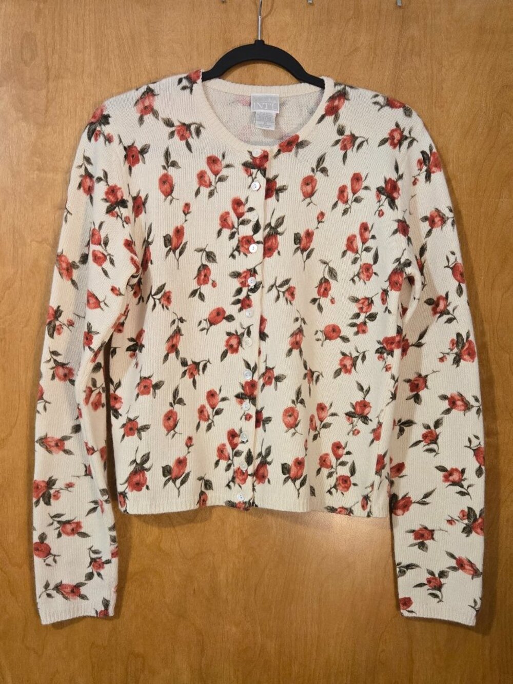 Moda Intl Vintage Cardigan Size Medium Lambswool Angora Y2K Cottage Core